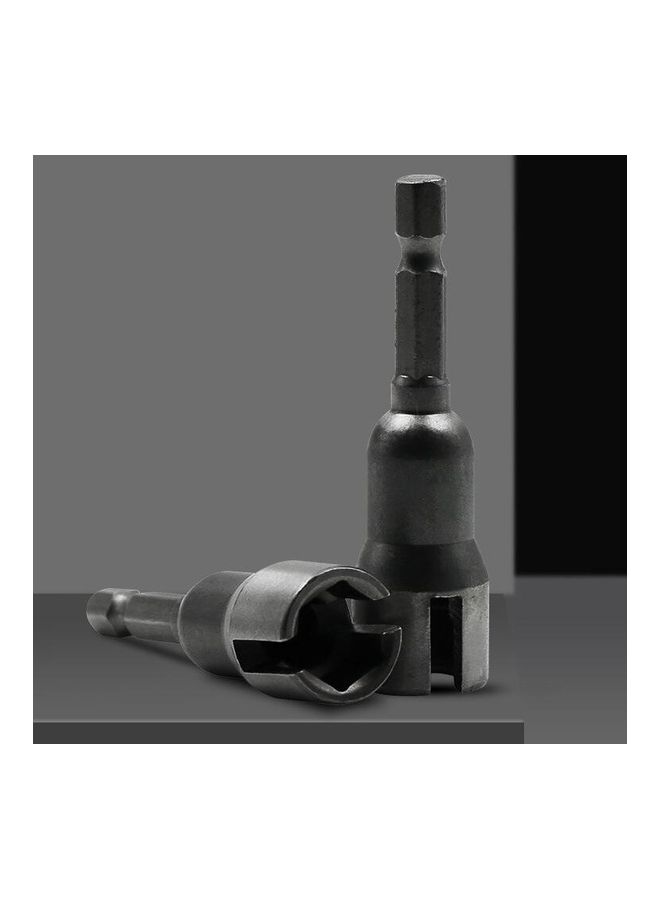 أو إي إم طقم لقم مفتاح ربط بتصميم مشقوق وطرف ملولب من 5 قطع أسود - Image 1