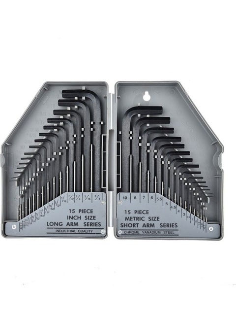 30-Piece Hex Key Set Black