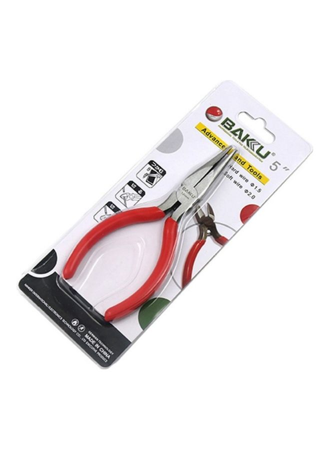 باكو - زردية منزلية مسطحة مزودة بإبرة طويلة أحمر/فضي - Image 1