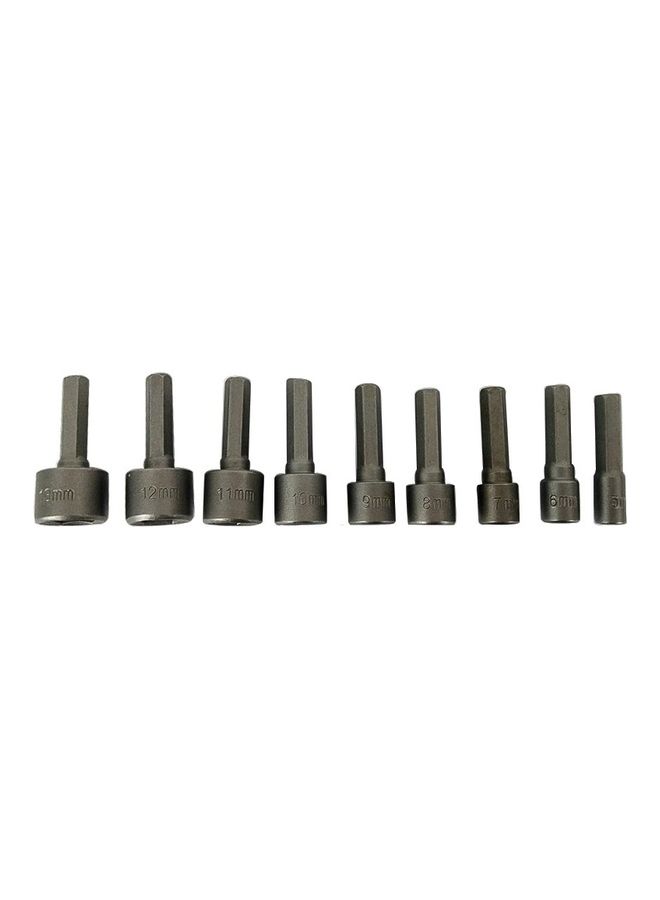 oem 9-Piece Screwdriver Drive Head Socket Wrench Grey - Image 1