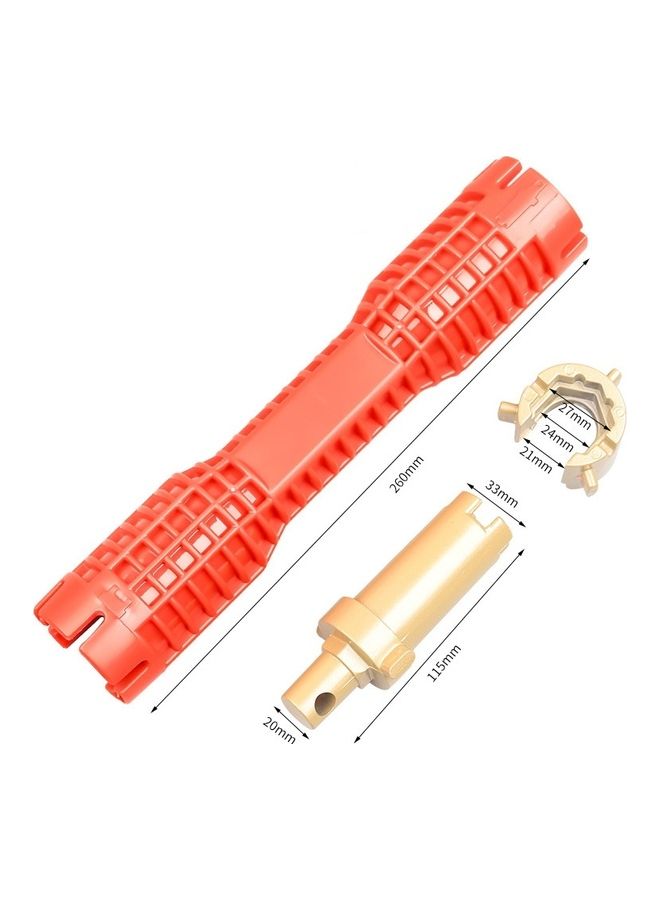 oem Multifunctional Sink Bathroom Wrench Plumbing Installation Tool Red - Image 1