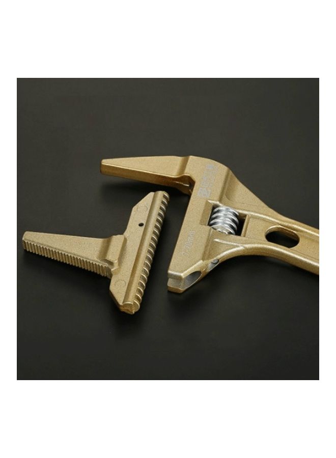 oem Multifunctional Short Handle Large Opening Adjustable Wrench Gold  - Image 2