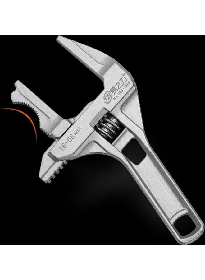 أو إي إم مفتاح ربط متعدد الوظائف وقابل للتعديل مزود بفتحة كبيرة ومقبض قصير فضي - Image 3