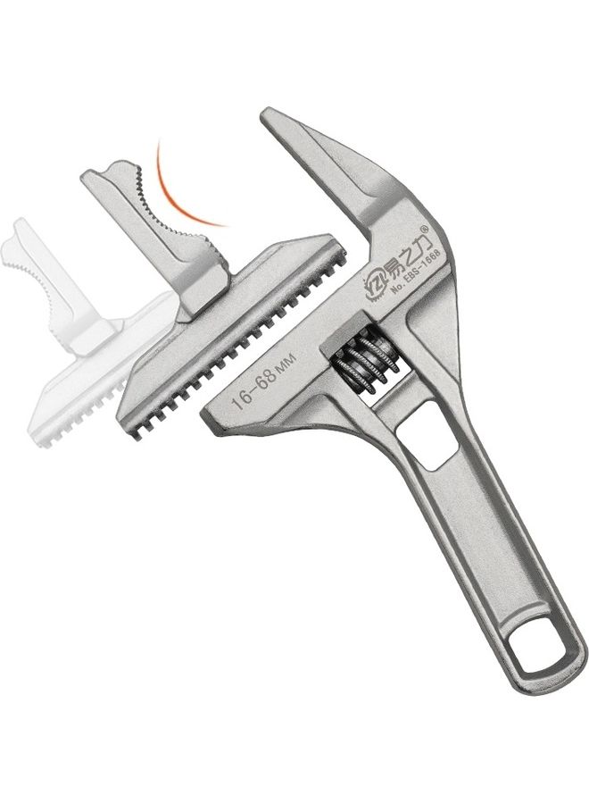 أو إي إم مفتاح ربط متعدد الوظائف وقابل للتعديل مزود بفتحة كبيرة ومقبض قصير فضي - Image 2