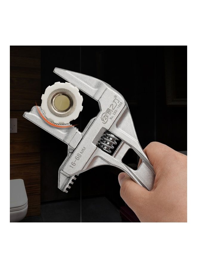 أو إي إم مفتاح ربط متعدد الوظائف وقابل للتعديل مزود بفتحة كبيرة ومقبض قصير فضي - Image 4