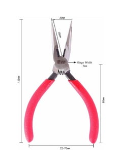 Best Multi-Purpose Flat Long Nose Pliers Red/Silver  - Image 3