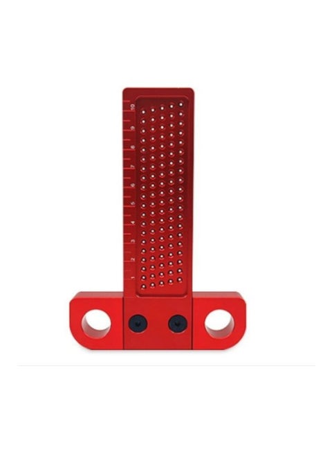 Woodworking T-Shaped Hole Marking Ruler Red