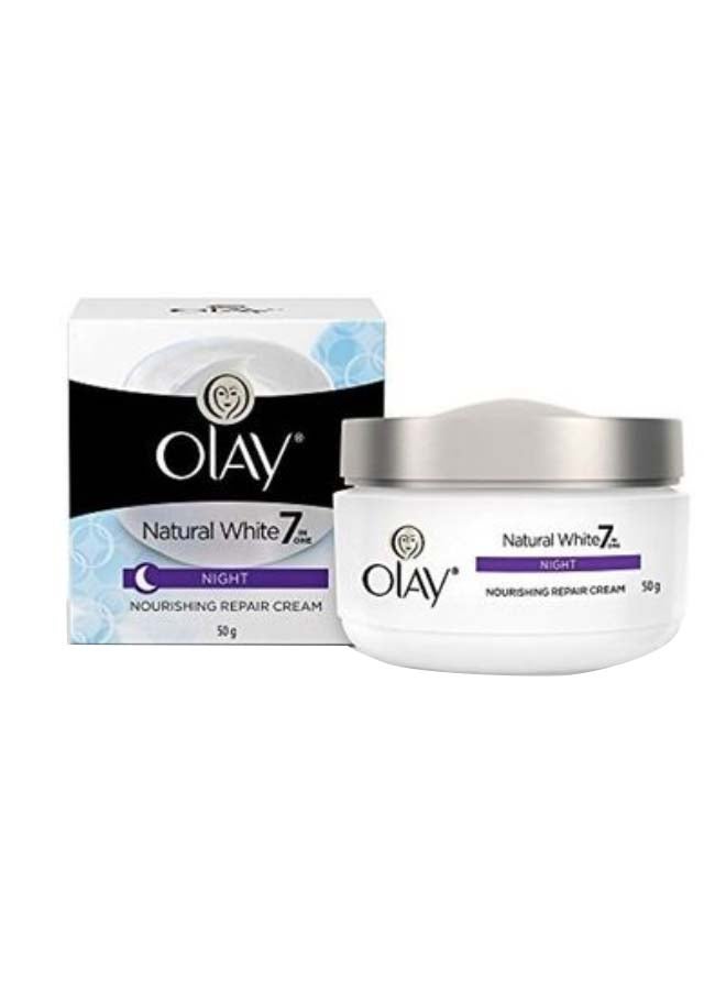 Olay Natural White 7 In 1 Night Nourishing Repair Cream 50grams  - Image 1