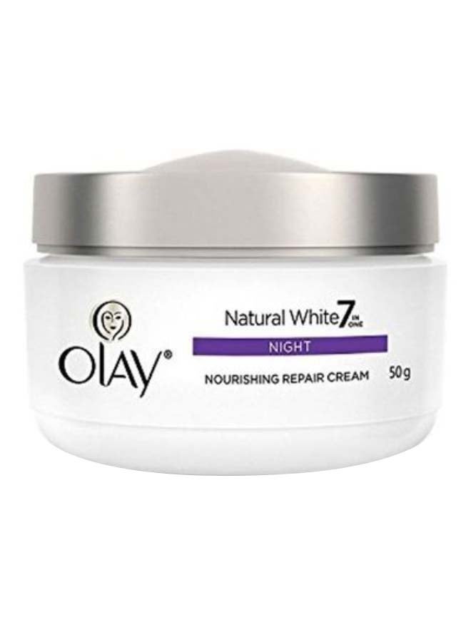 Olay Natural White 7 In One Night Nourishing Repair Cream Natural White 50grams  - Image 1