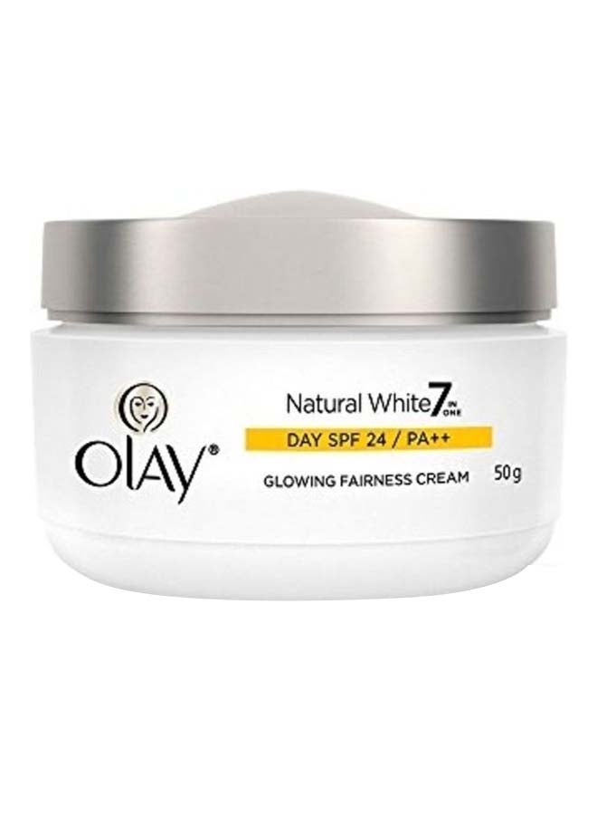 Olay 7-In-1 Natural White Glowing Fairness SPF 24 Day Cream 50grams - Image 1