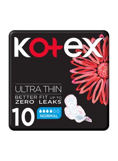 Ultra Thin Pads Normal With Wings 10 Piece
