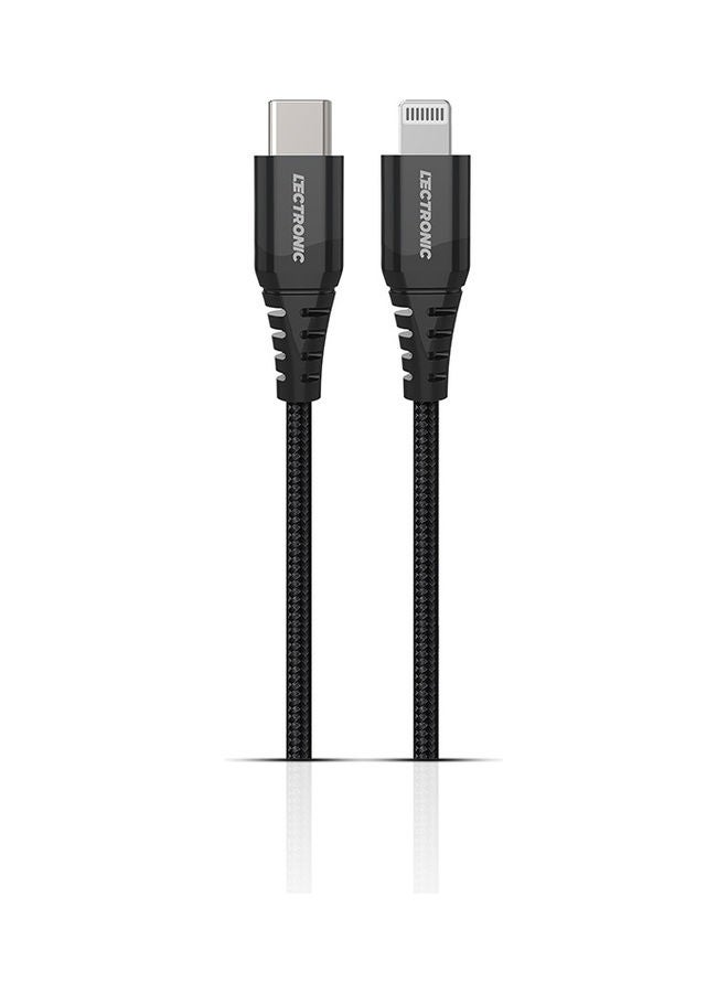 LeCtronic Premium Nylon Braided  Charging Cable black 