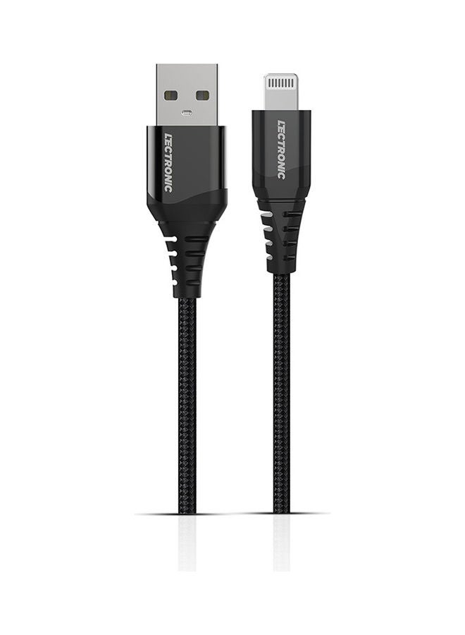 LeCtronic Premium Nylon Braided Charging Cable black 