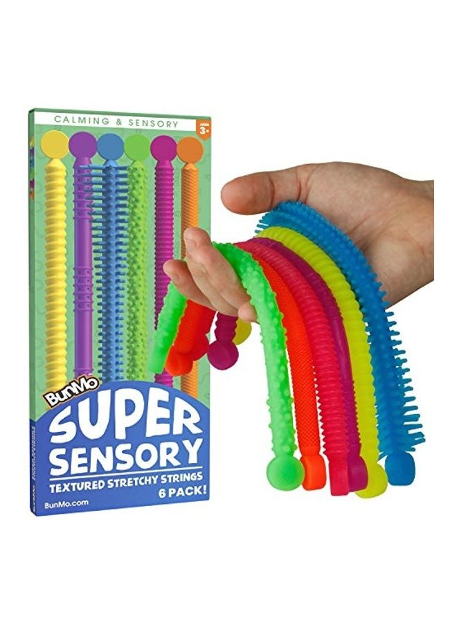 BUNMO 6-Pack Super Sensory Textured Stretchy Strings Set - Image 1