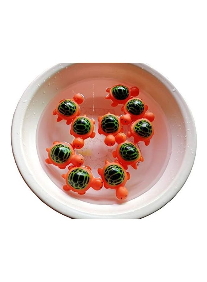 Viskey 10-Piece Mini Rubber Turtles Bath Toy Set - Image 2
