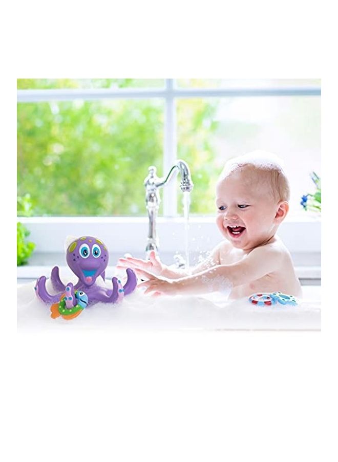 Nuby Octopus with 3 Hoopla Rings Bath Toy Set  - Image 2