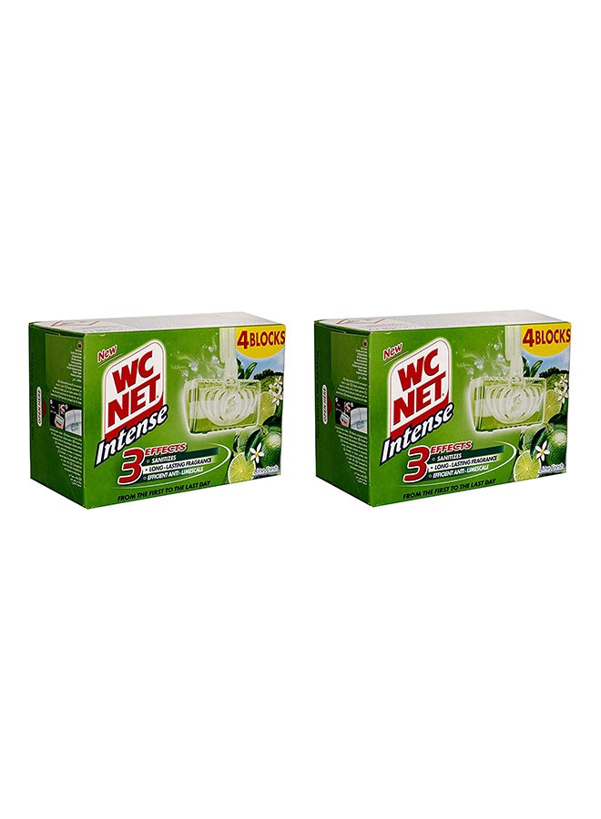 Wc Net Toilet Blocks Intense Lime Fresh 4 Pieces, Pack Of 2 34grams - Image 1