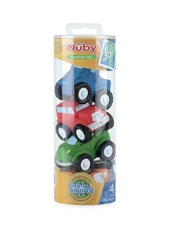 Nuby 4-Pack Squirt Wheels Bath Toy Set with Box  - Image 1