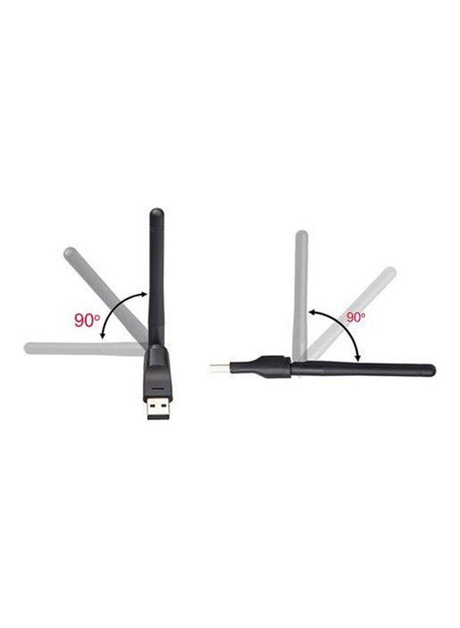 Generic USB High Gain WiFi Wireless Adapter with Antenna Black  - Image 3