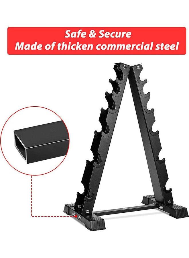 Fitness World Dumbbell Rack and 5-layer Steel Barbell Rack 67x79cm  - Image 2