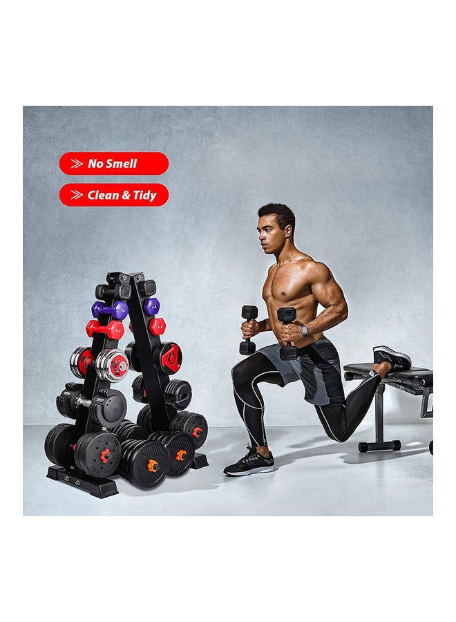 Fitness World Dumbbell Rack and 5-layer Steel Barbell Rack 67x79cm  - Image 5