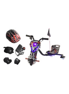 Rally Electric Drift Scooter 3 Wheel with Helmet Kit, Knee Guard and Elbow  - Image 2