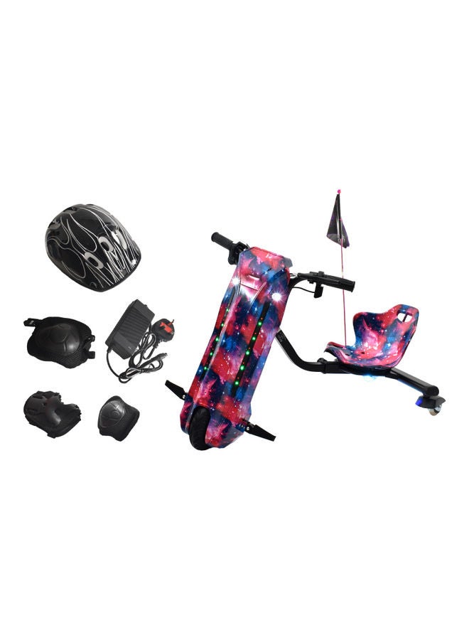 Rally Electric Drift Scooter 3 Wheel with Helmet Kit, Knee Guard and Elbow Multicolour - Image 2