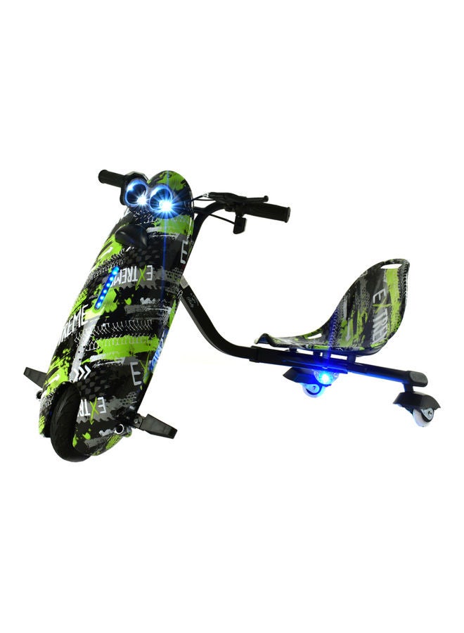 Rally Electric Drift Scooter 3 Wheel with Helmet Kit, Knee Guard and Elbow Multicolour - Image 1