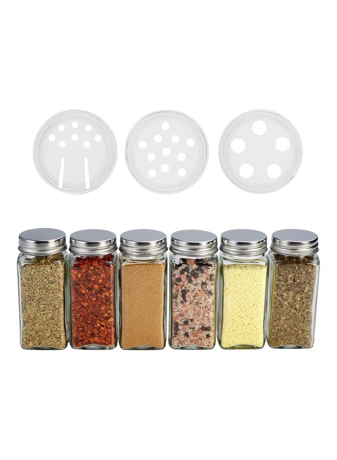 XiuWoo 24-Piece Glass Spice Jar Set And Accessories Multicolour 120ml - Image 3