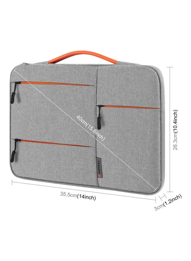 14-Inch Sleeve Case Zipper Laptop Handbag Grey  - Image 2
