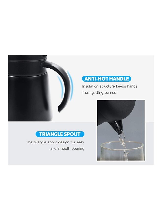 XiuWoo Stainless Steel Thermal Coffee Pot Black - Image 4