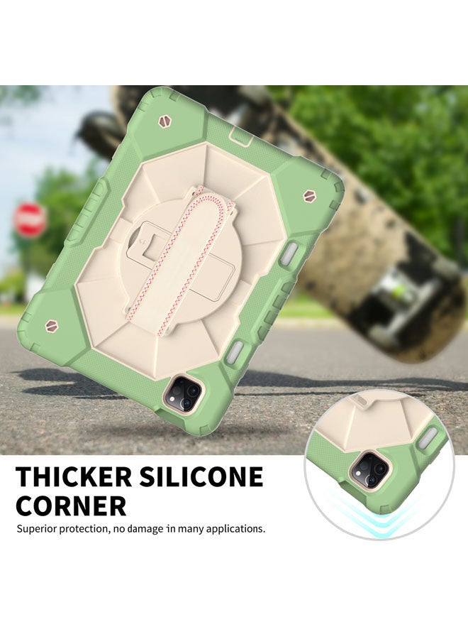 Rock Pow Protective Case Cover for iPad Pro 11 2021/2020/2018/Air410.9 Green/Beige - Image 4