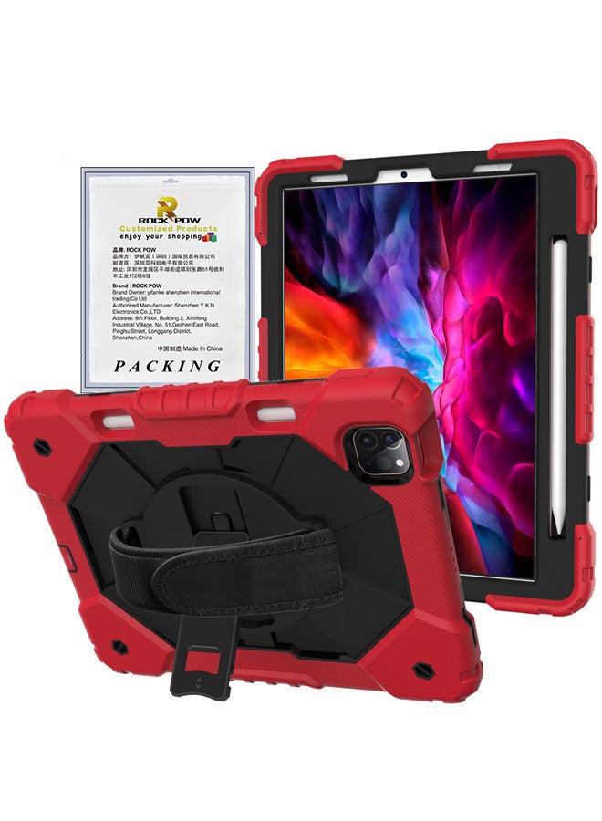 Rock Pow Protective Case Cover for iPad Pro 11 2021/2020/2018/Air410.9 Red/Black - Image 1