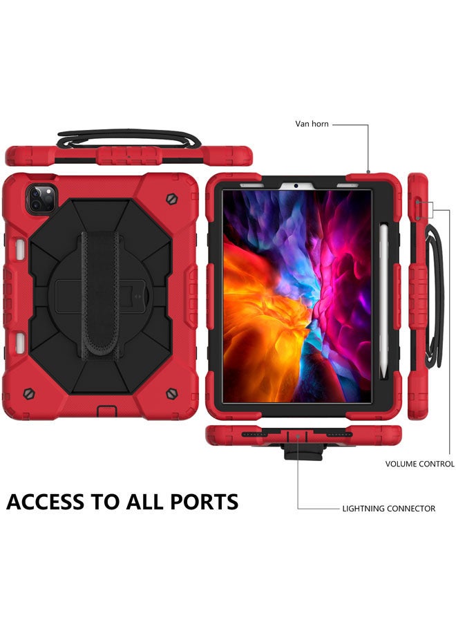 Rock Pow Protective Case Cover for iPad Pro 11 2021/2020/2018/Air410.9 Red/Black - Image 3