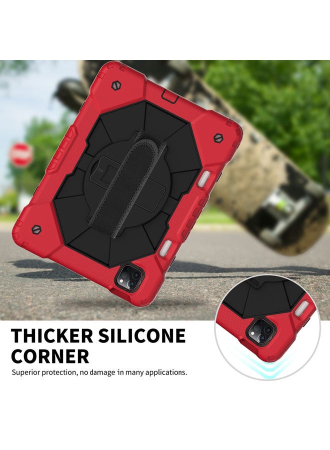 Rock Pow Protective Case Cover for iPad Pro 11 2021/2020/2018/Air410.9 Red/Black - Image 4