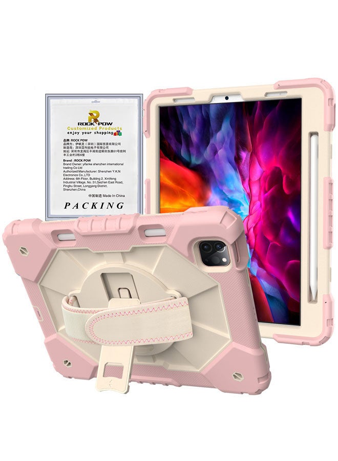 Rock Pow Protective Case Cover for iPad Pro 11 2021/2020/2018/Air410.9 Rose Gold/Beige - Image 1