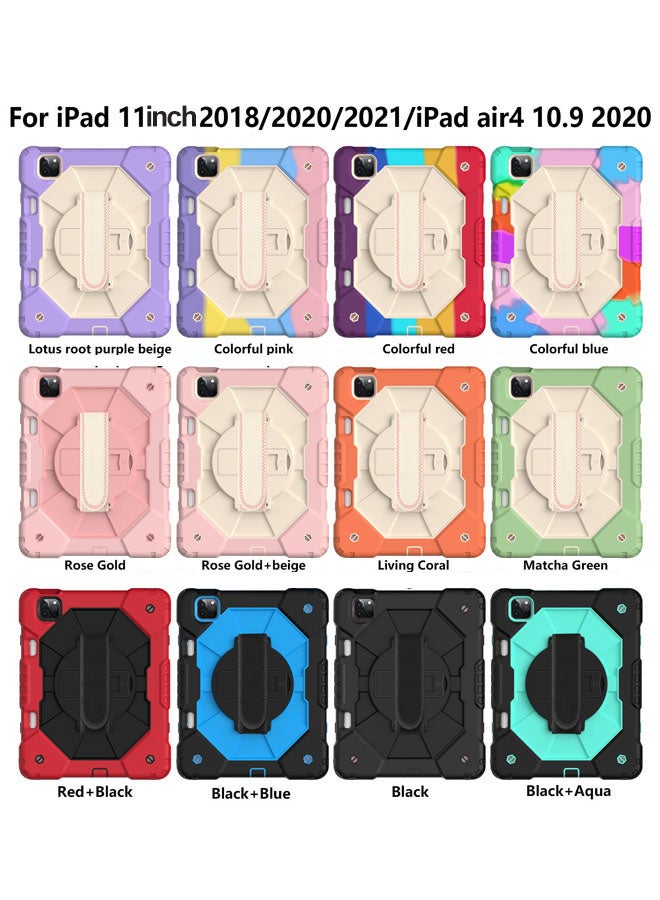 Rock Pow Protective Case Cover for iPad Pro 11 2021/2020/2018/Air410.9 Rose Gold/Beige - Image 2