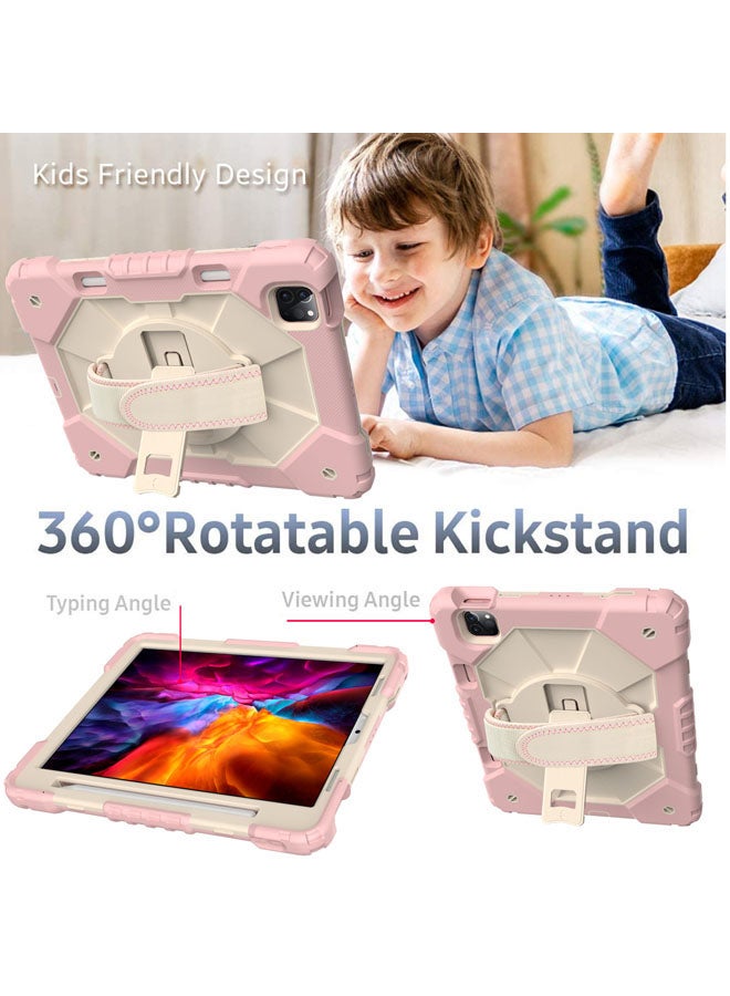 Rock Pow Protective Case Cover for iPad Pro 11 2021/2020/2018/Air410.9 Rose Gold/Beige - Image 5