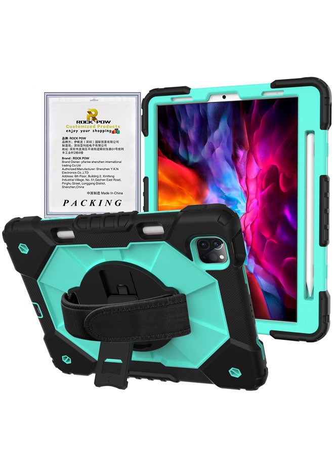 Rock Pow Protective Case Cover for iPad Pro 11 2021/2020/2018/Air410.9 Black/Green - Image 1