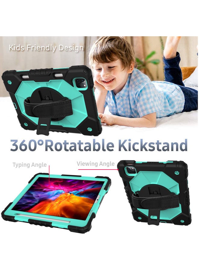 Rock Pow Protective Case Cover for iPad Pro 11 2021/2020/2018/Air410.9 Black/Green - Image 5