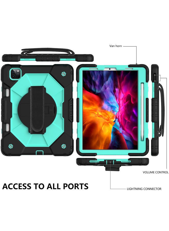 Rock Pow Protective Case Cover for iPad Pro 11 2021/2020/2018/Air410.9 Black/Green - Image 3