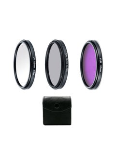 Generic 4-Piece Professional UV/CPL/FLD Photography Filter And Case For SLR Camera Black/Clear/Purple  - Image 1