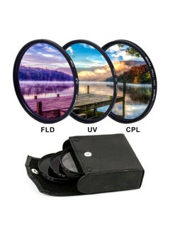 Generic 4-Piece Professional UV/CPL/FLD Photography Filter And Case For SLR Camera Black/Clear/Purple  - Image 2