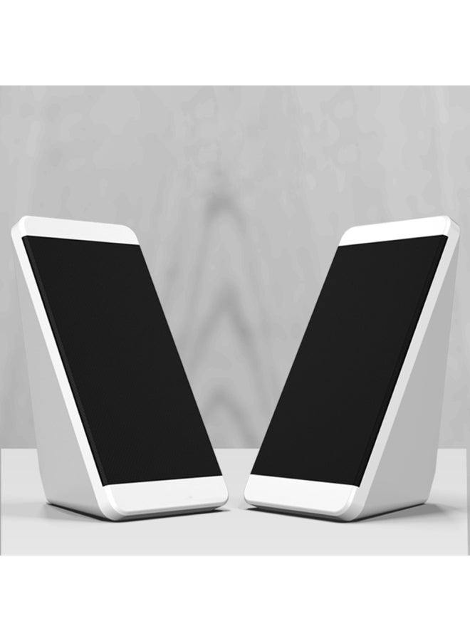 Generic - Pair Of Wired USB Mini Speaker Set White - Image 1