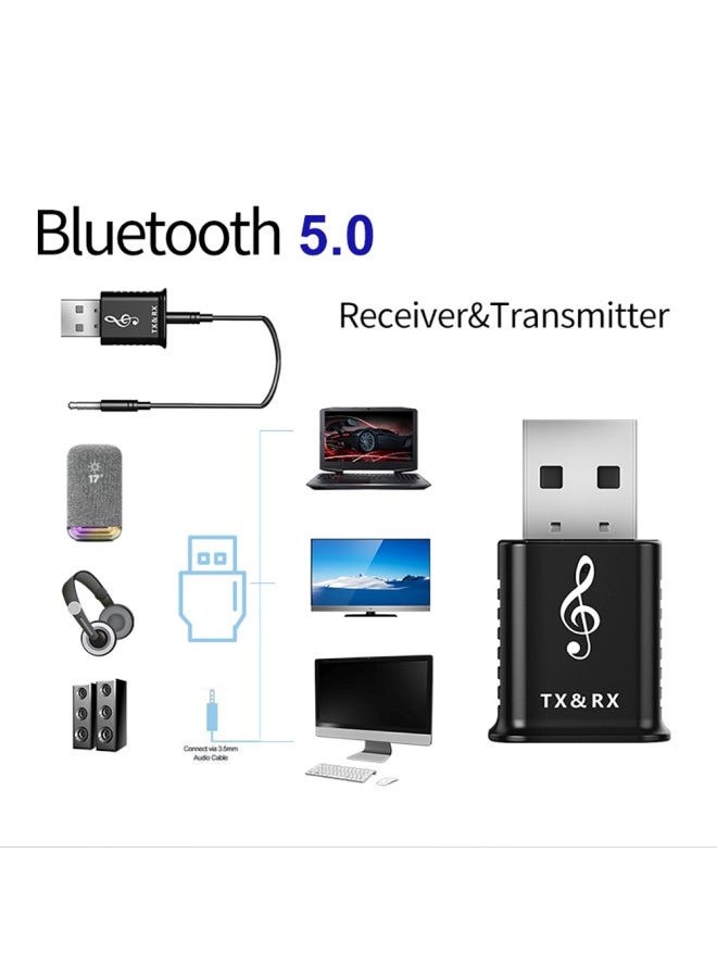 Generic 2-In-1 USB Bluetooth Adapter Transmitter Receiver Black  - Image 4