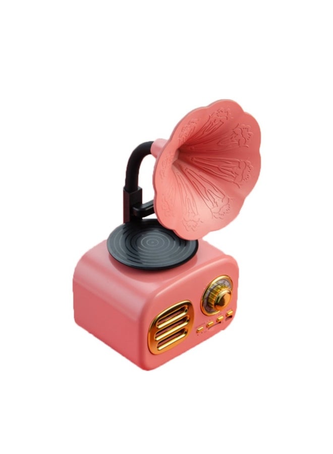 Mini Portable Retro Bluetooth Speaker Pink
