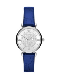 Women's Leather Analog Watch AR11344 - 32 mm - Blue - v1627278110/N48678431A_1