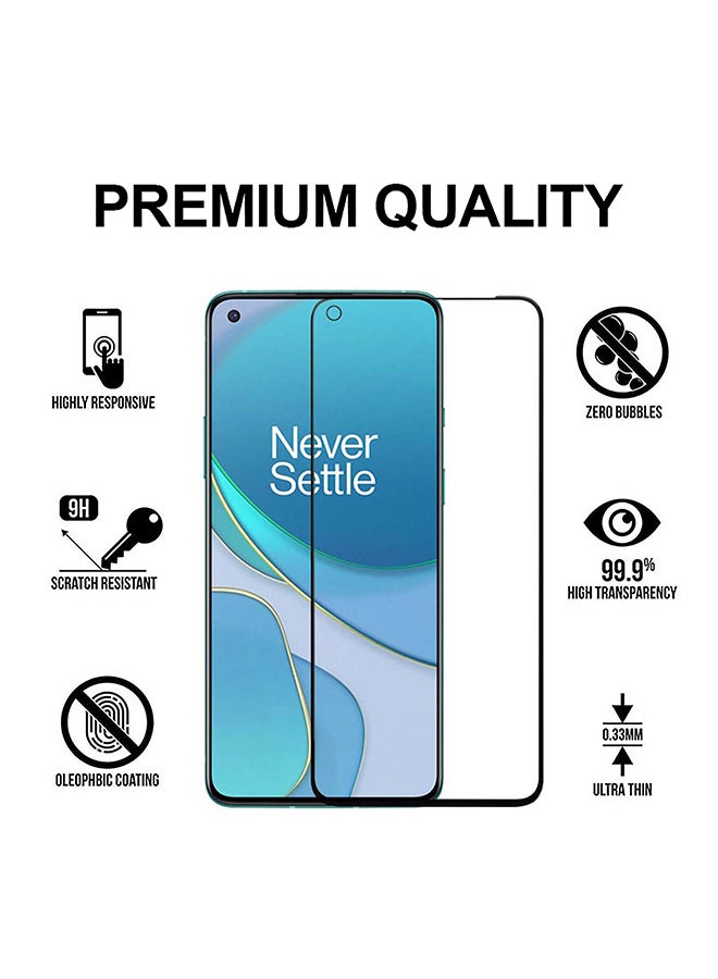 Theodor Tempered Glass Screen Protector For OnePlus 8T Black - Image 2
