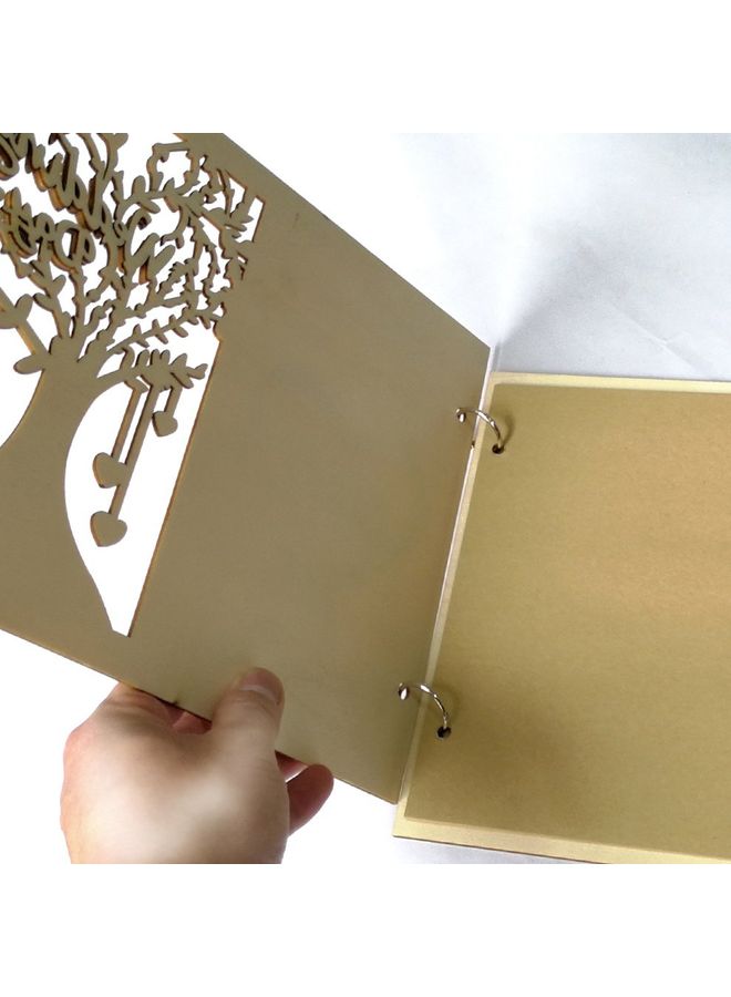 Wooden Wedding Notebook Decoration Beige  - Image 2