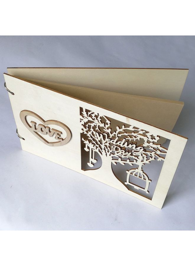 Wooden Wedding Notebook Decoration Beige  - Image 3